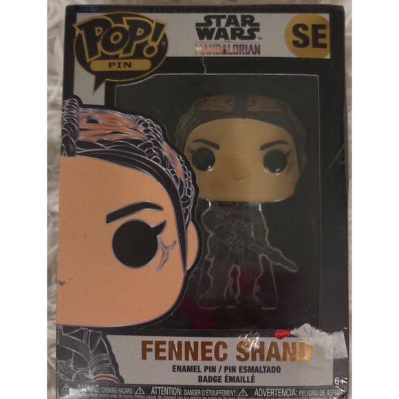Funko Pop! Pin Star Wars Mandalorian Fennec Shand SE Special Edition Sealed - Picture 1 of 11